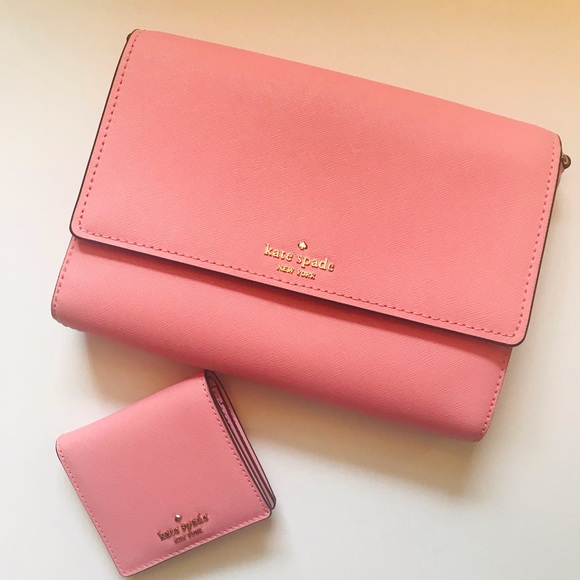 kate spade Handbags - Crossbody Pink Kate Spade Purse & Wallet